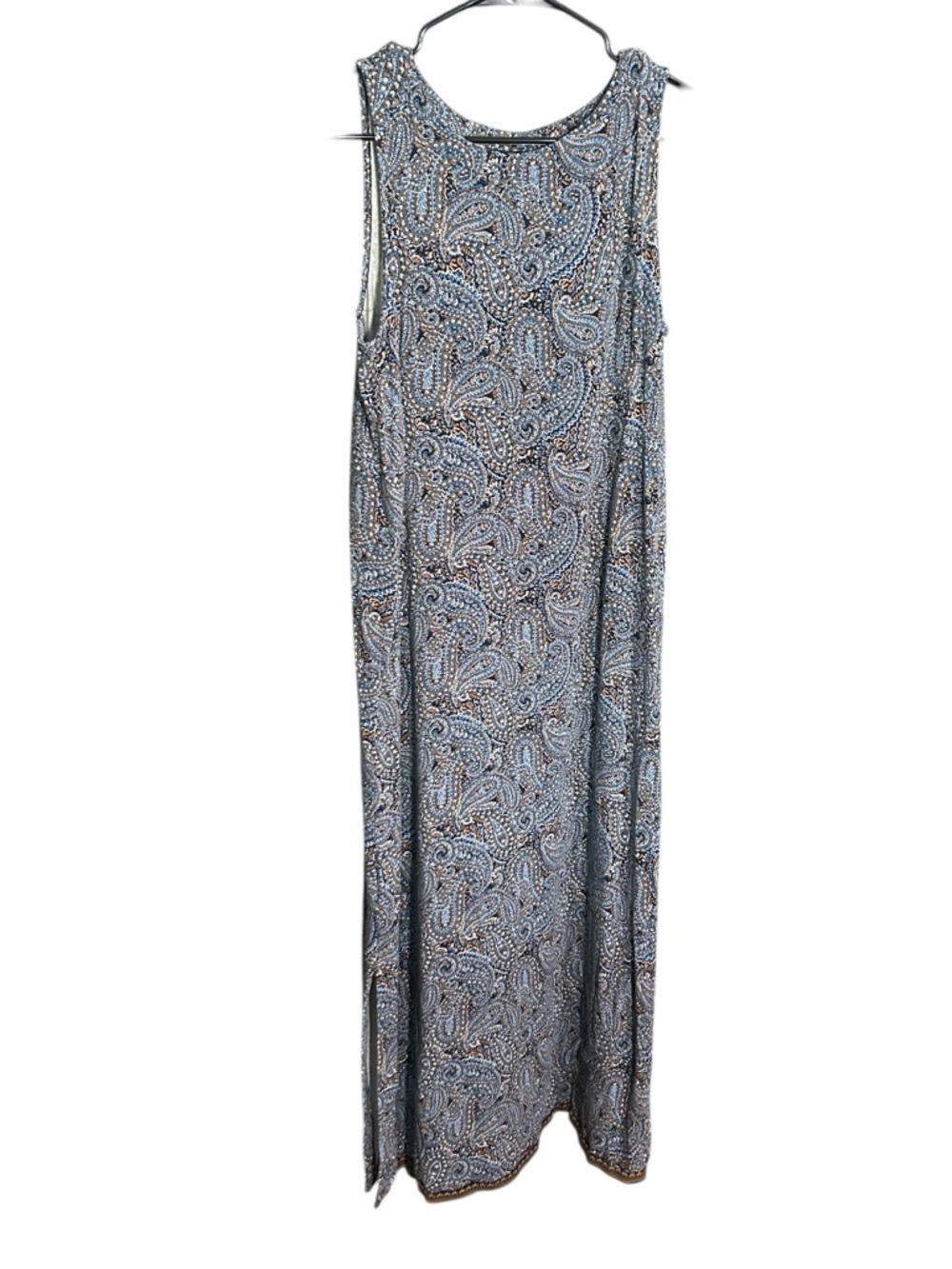 J. Jill Blue Paisley Tank Maxi Dress